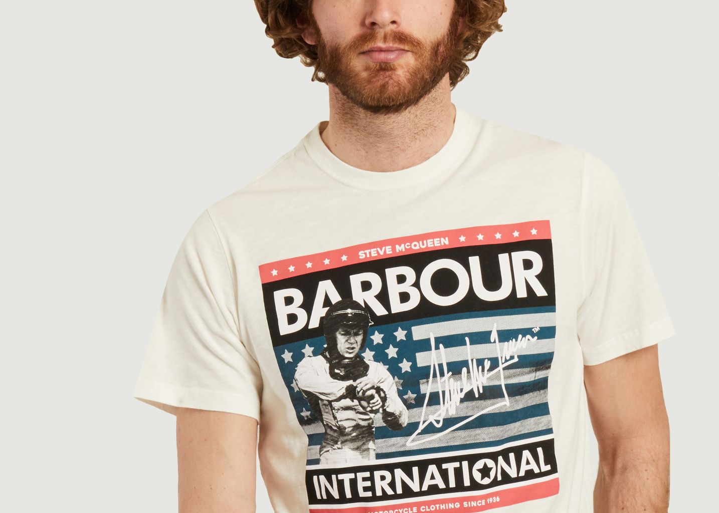 T-shirt Steve McQueen drapeau des états-unis - Barbour Int.