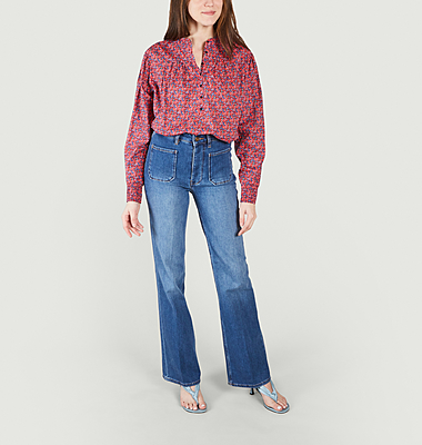 Blouse motif fleuri Freja