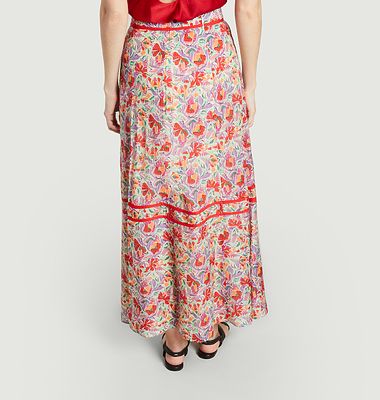 Aliya floral print midi skirt