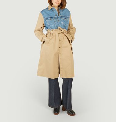 Tomy two-tone trench coat