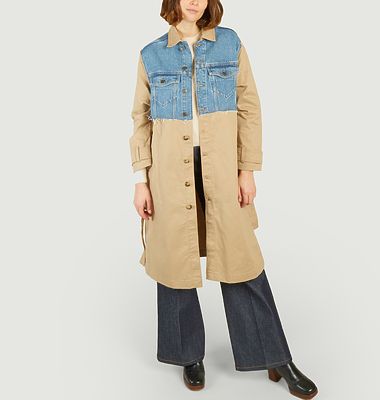 Tomy two-tone trench coat