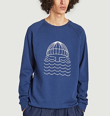 Sweatshirt Back to the sea en coton biologique