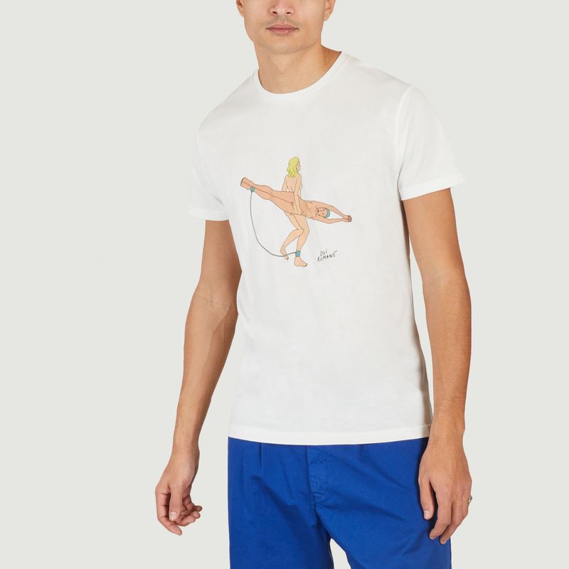 Tshirt Surfeuses Bask In The Sun x Roman Peychet Lacaze Blanc Bask in the Sun L’Exception