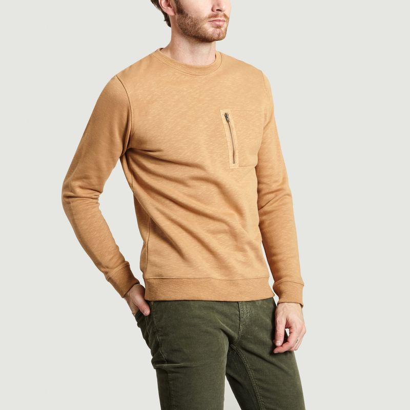 camel colour sweatshirt