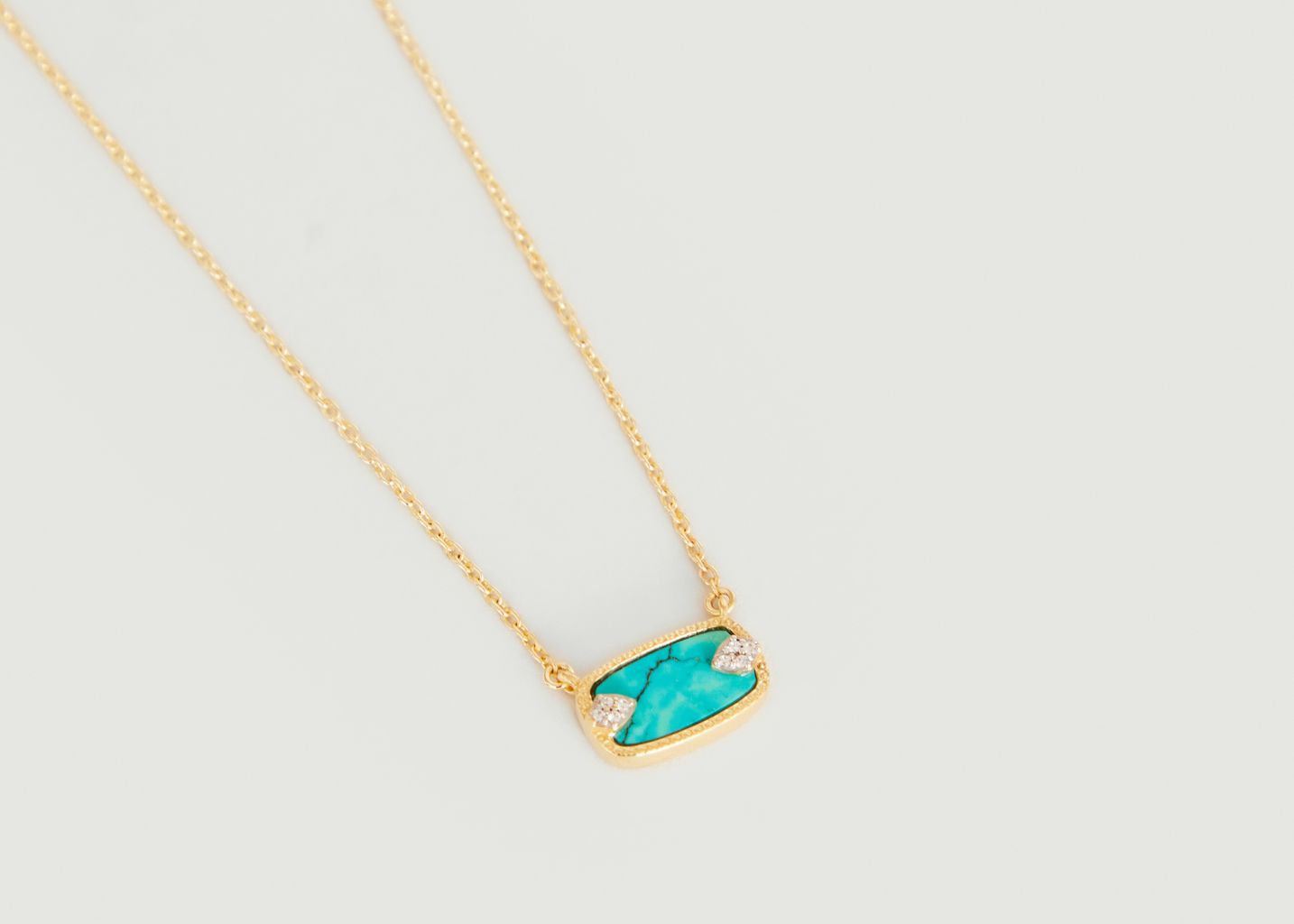 Collier chaîne avec pendentif turquoise Sangha - Be Maad