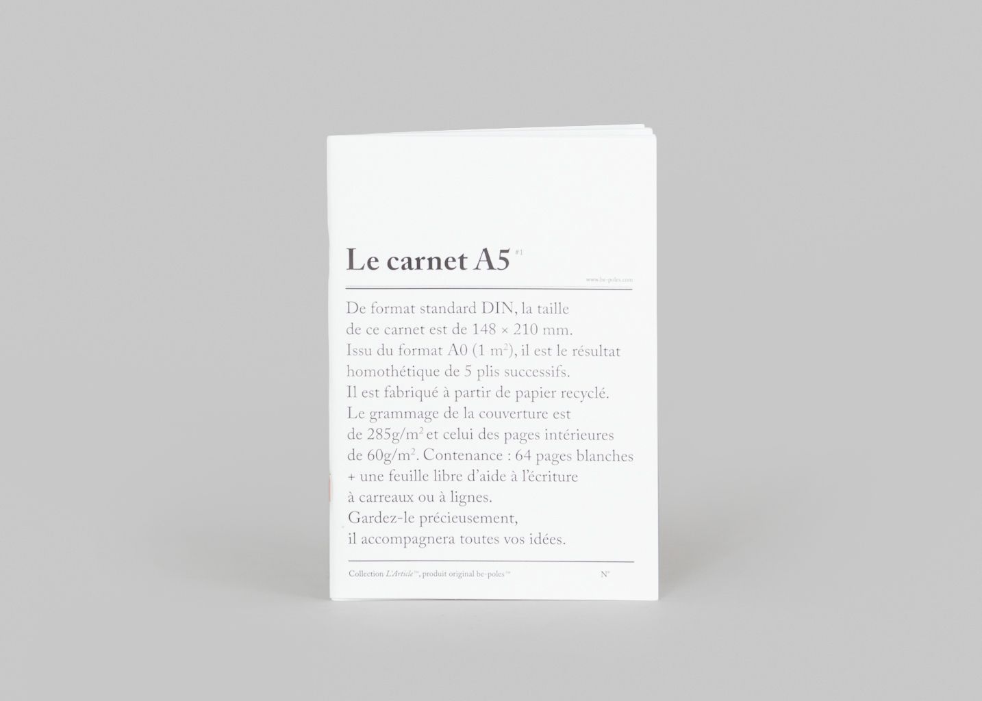 Le Carnet A5 notebook - be-poles