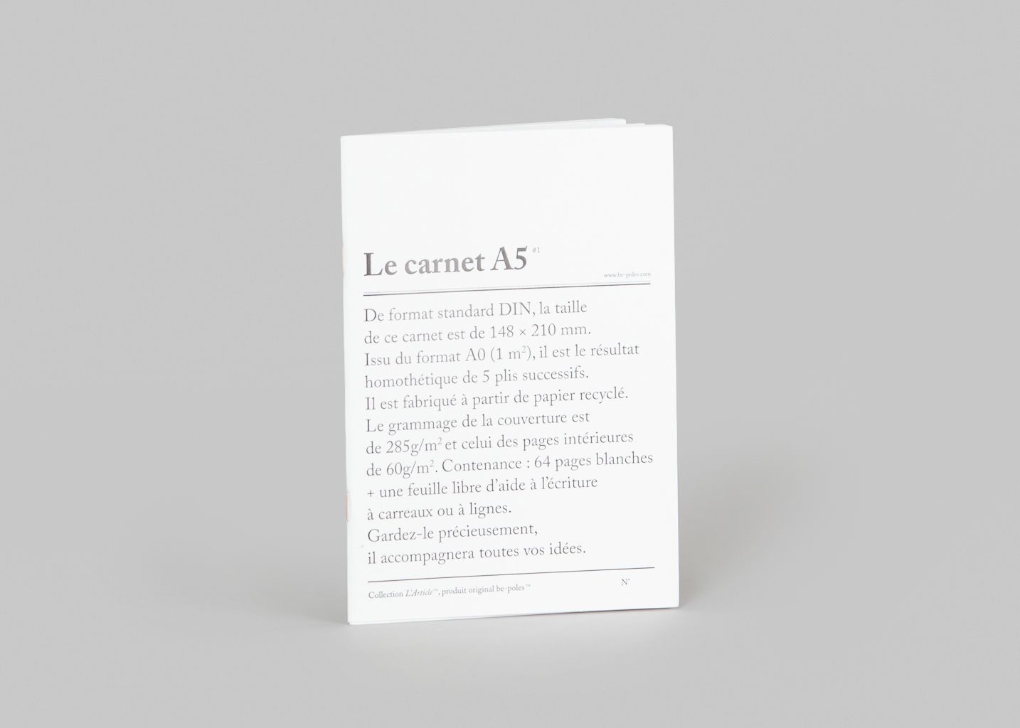 Le Carnet A5 notebook - be-poles