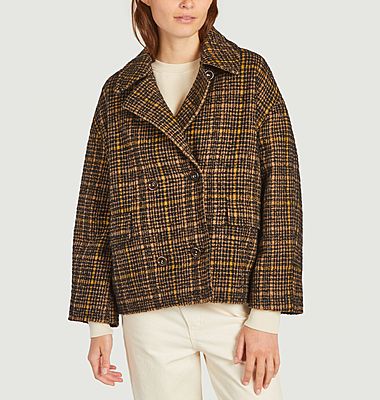 Oversized jacket with houndstooth pattern Vienna