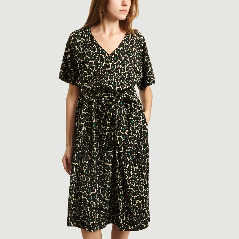Robe Ceinturée Motif Panthère Hoek - Bellerose
