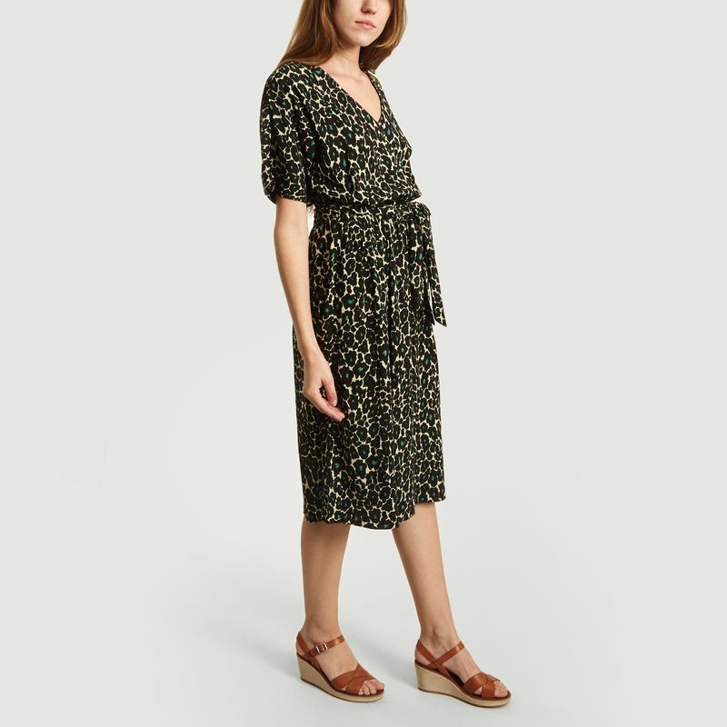 Robe Ceinturée Motif Panthère Hoek - Bellerose
