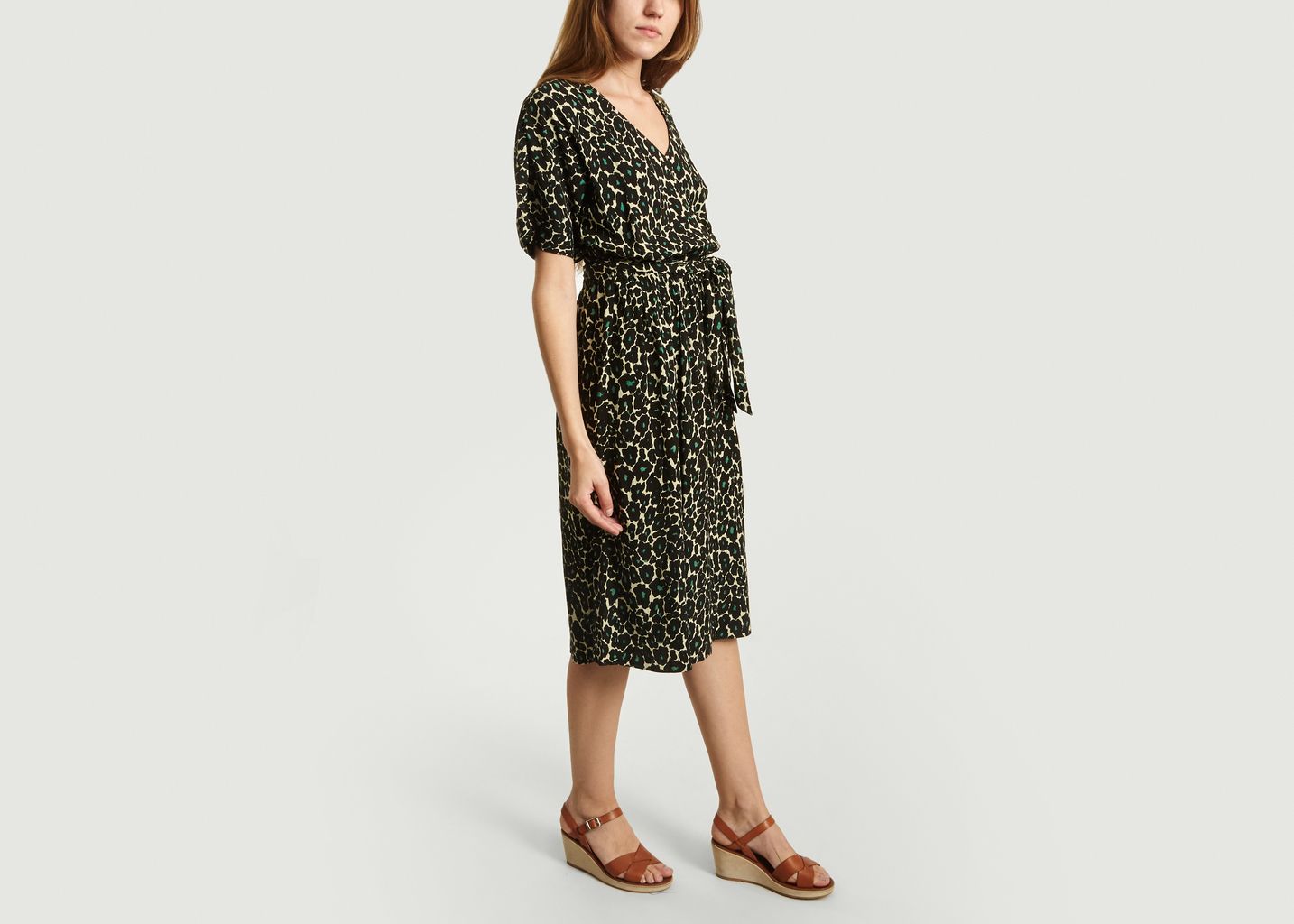 Robe Ceinturée Motif Panthère Hoek - Bellerose