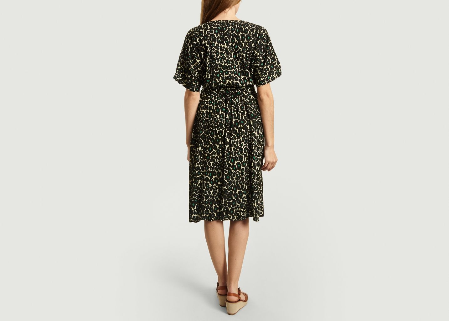 Robe Ceinturée Motif Panthère Hoek - Bellerose