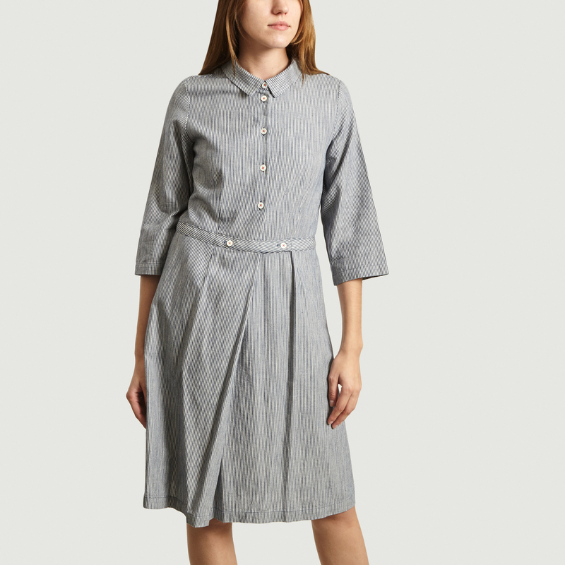 robe chemise rayee