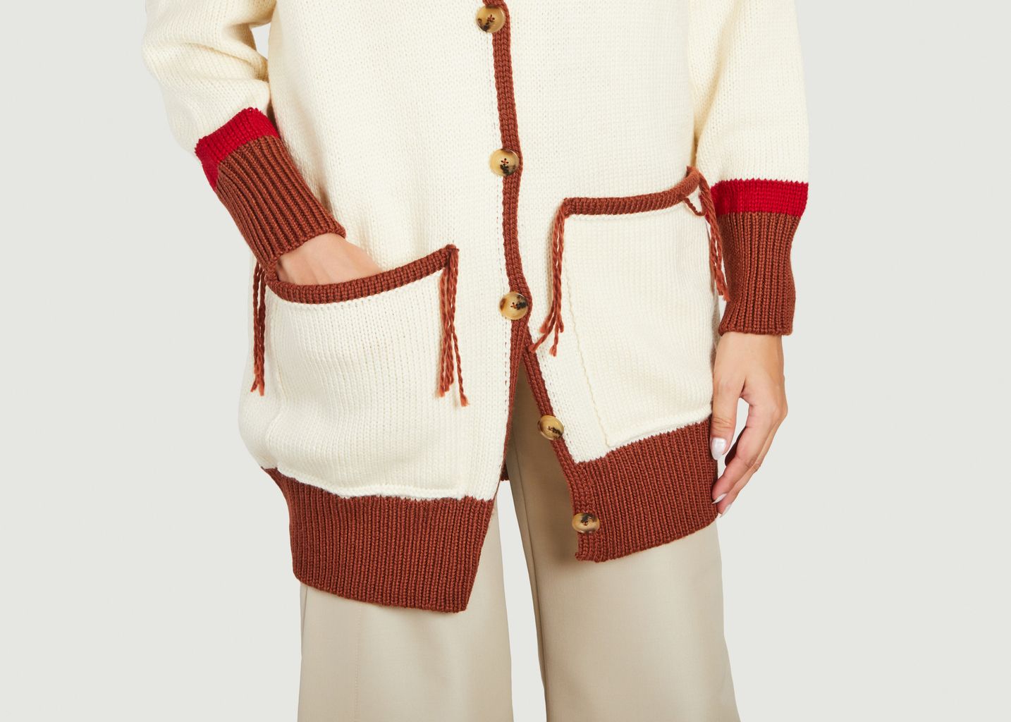 Oversized Merino Wool Cardigan - benjamin benmoyal