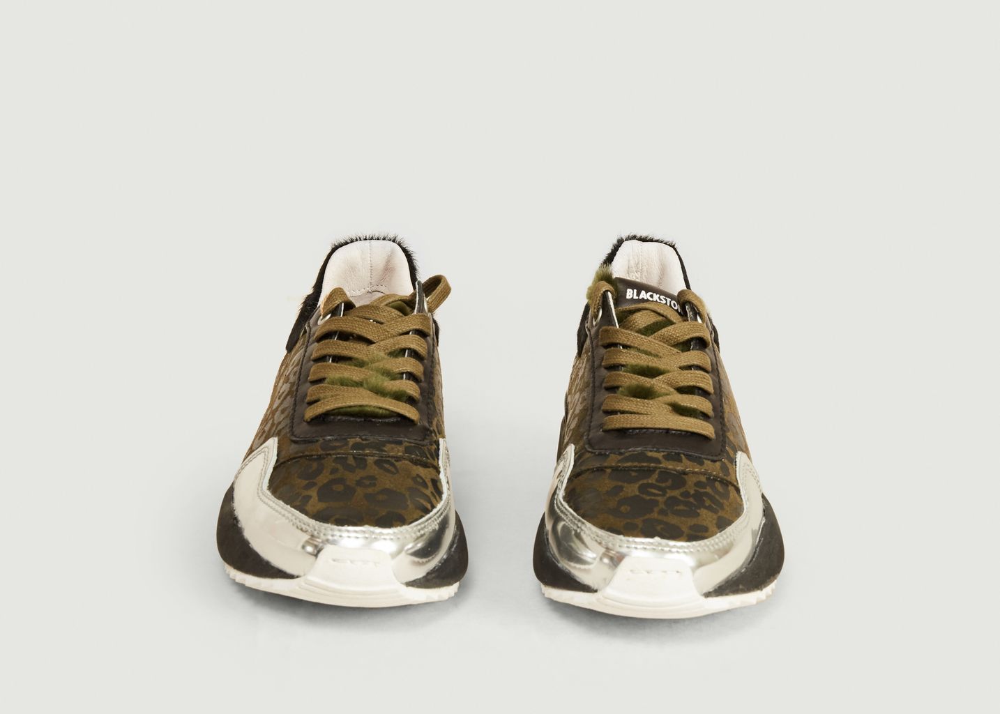 SL91 leopard pattern running sneakers - Blackstone