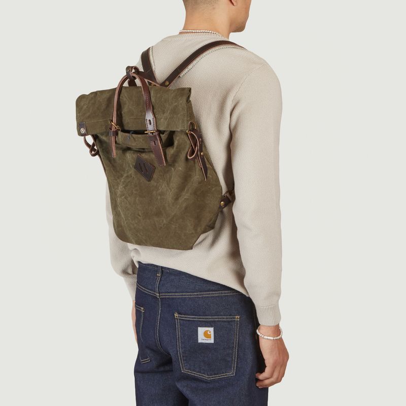 Woody S canvas backpack - Bleu de Chauffe