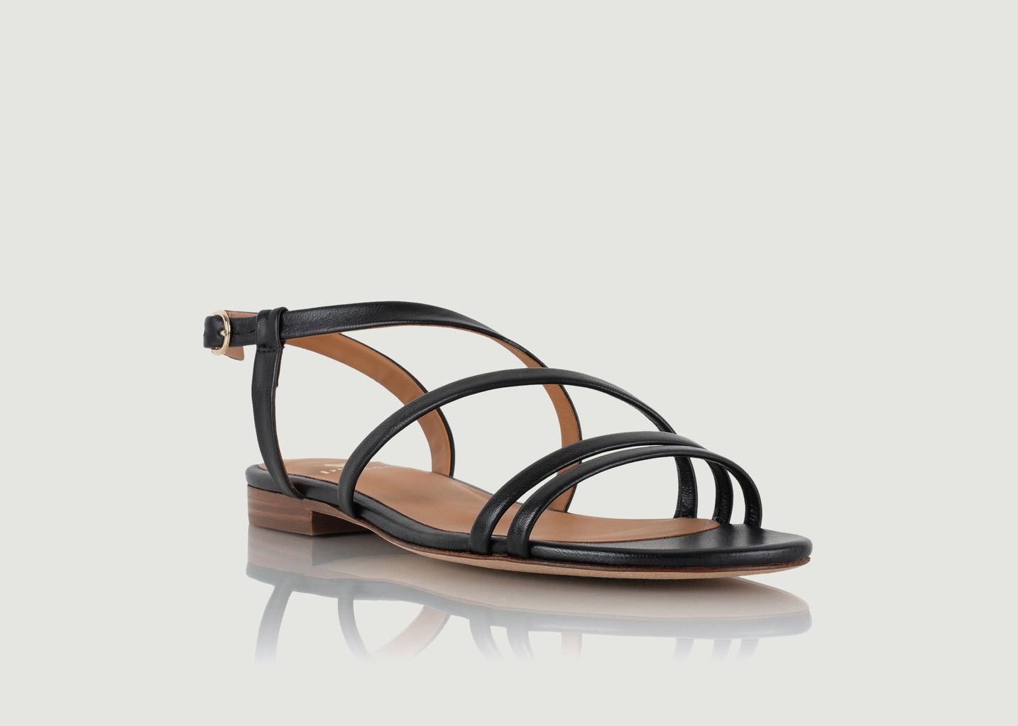 Sandales plates en cuir Lainara - Bobbies Paris