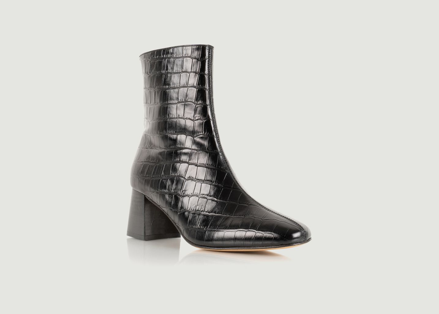 Bottines en cuir façon croco Rachelle - Bobbies Paris