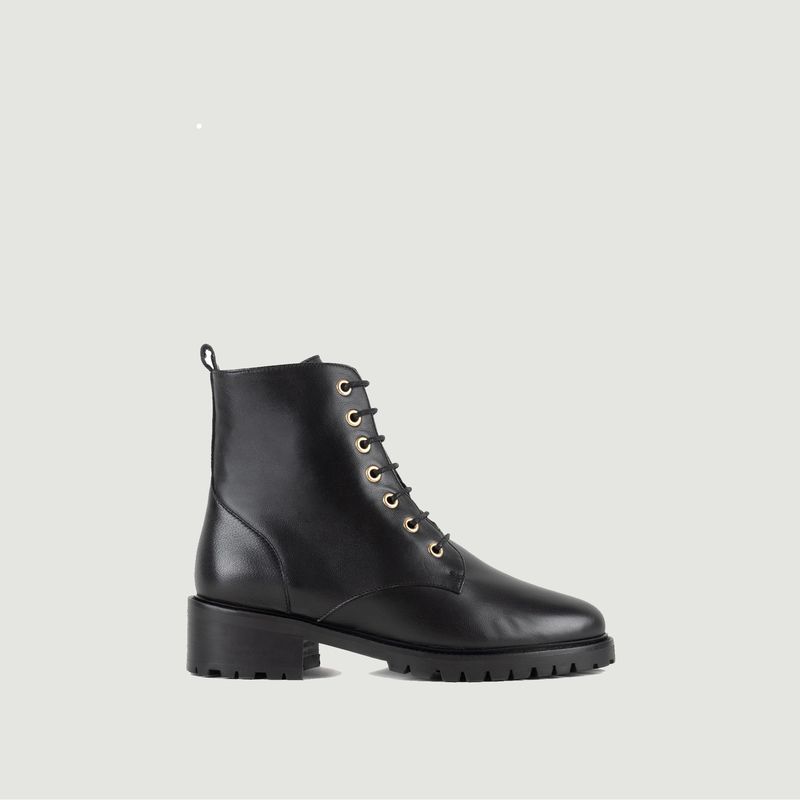 Lara leather lace-up boots - Bobbies Paris