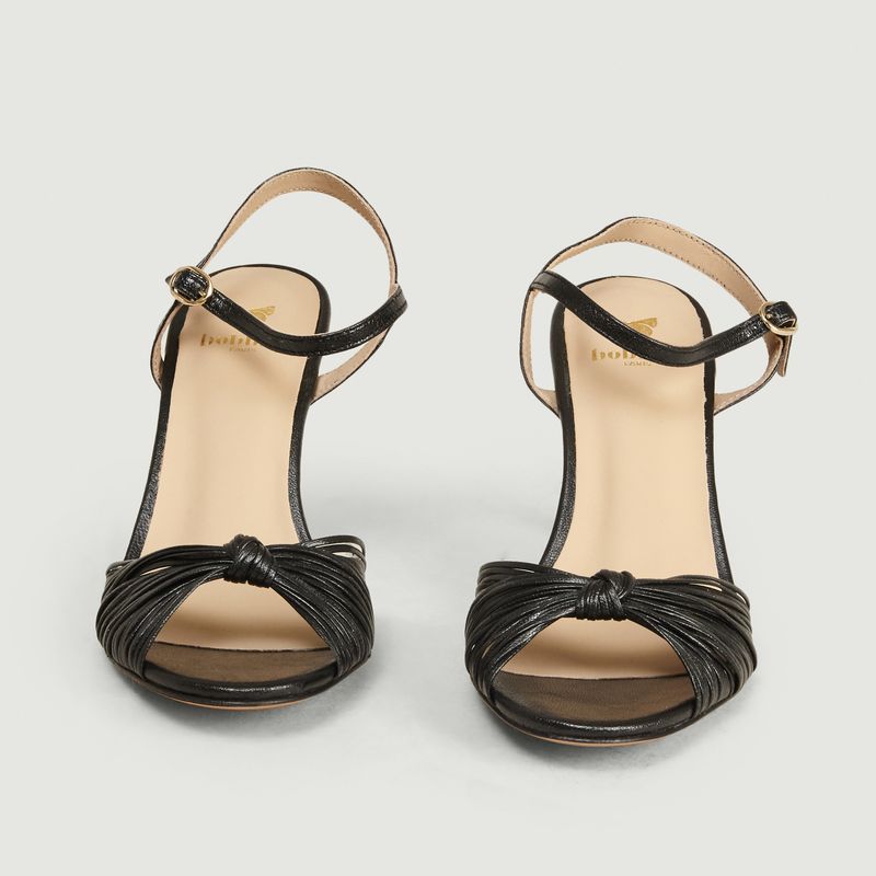 La Cosmique laminated leather sandals - Bobbies Paris