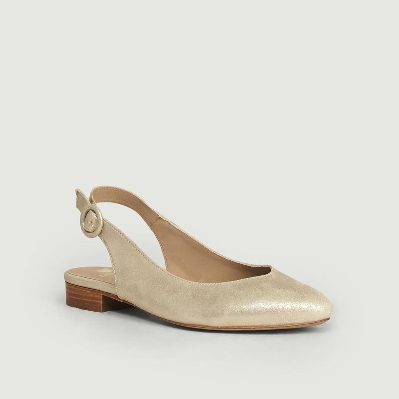 La Coquette Leather Sandals Gold Bobbies Paris | L'Exception