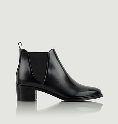 Bobbies Paris Femme | L'Exception Baskets à lacets en cuir la satinée doré Bobbies | La Redoute