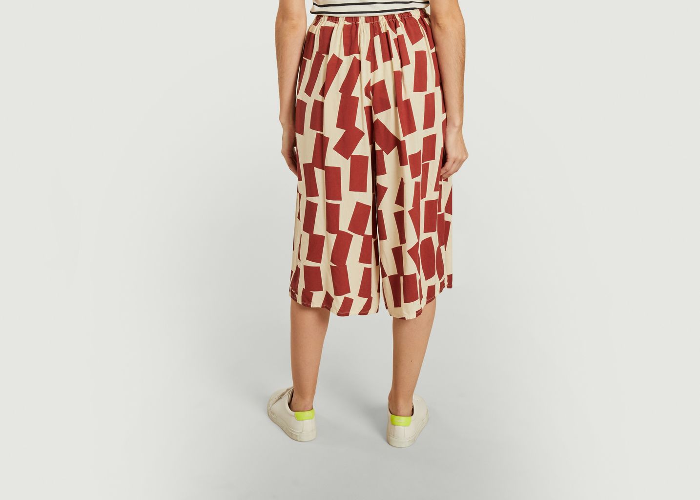 Pantalon court large imprimé rectangles - Bobo Choses
