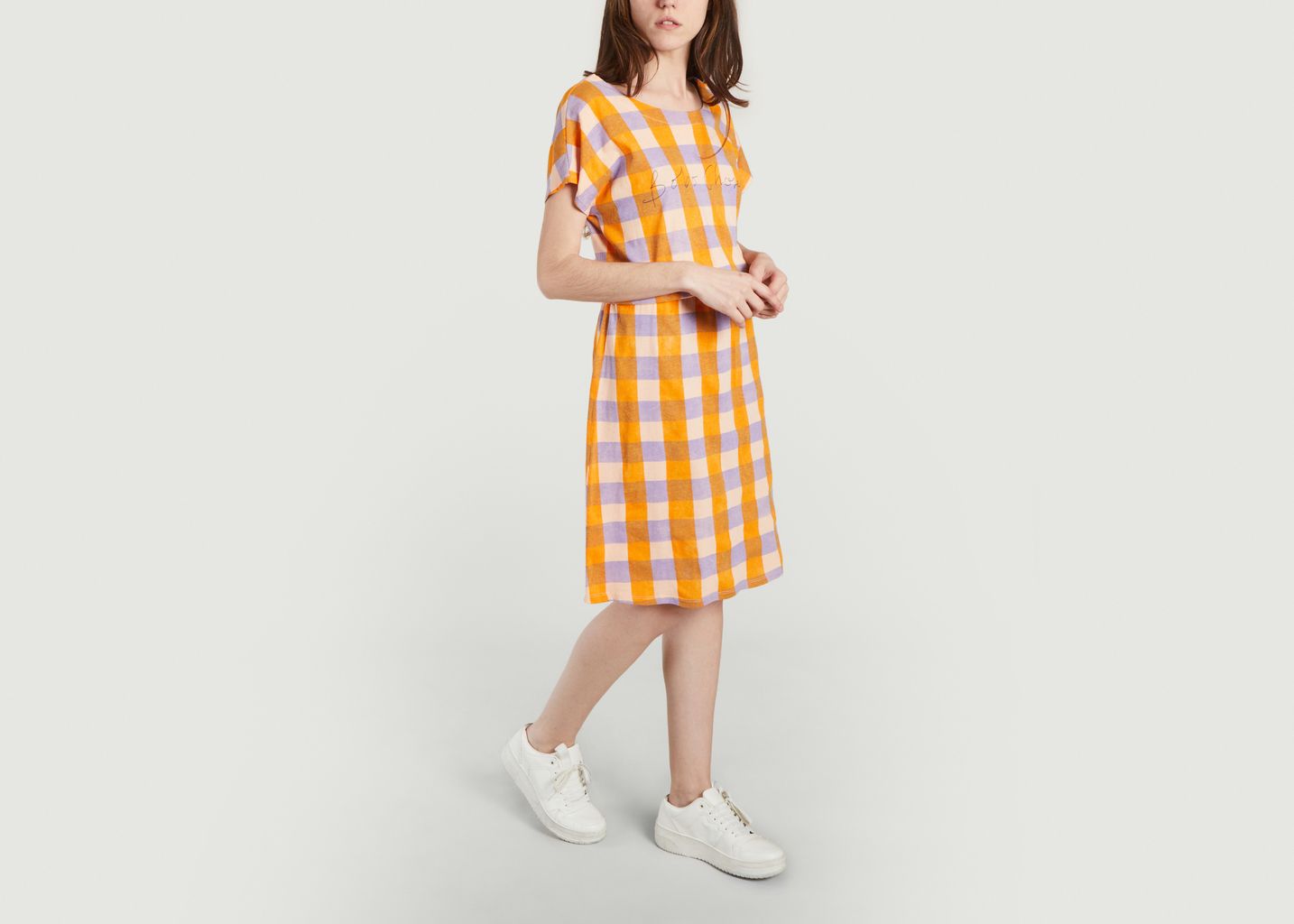 Mid-length checkered dress - Bobo Choses