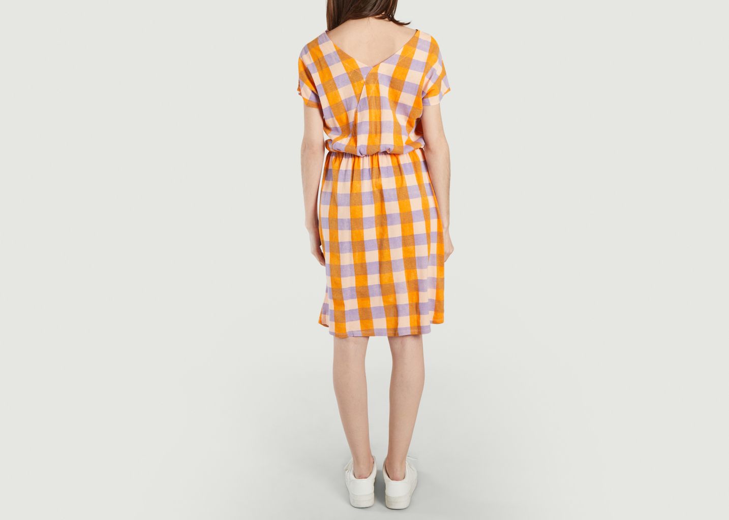 Mid-length checkered dress - Bobo Choses