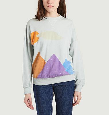 Sweatshirt imprimé paysage 