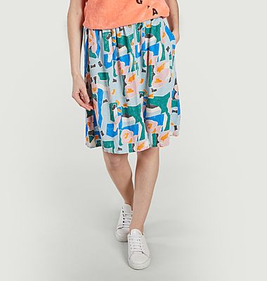Floral print midi skirt