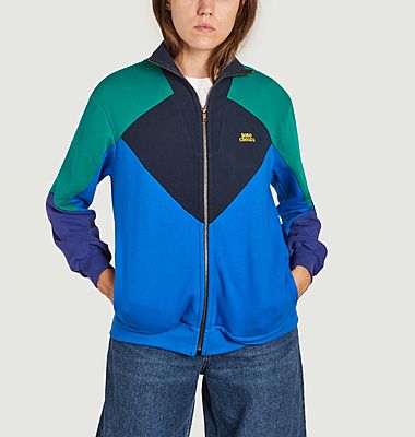 Sweatshirt zippé colorblock
