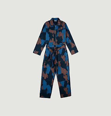 Long sleeve jumpsuit with fancy pattern
