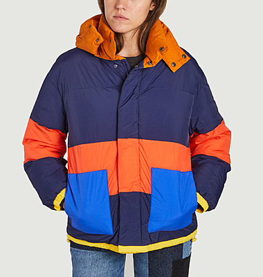 Doudoune courte colorblock