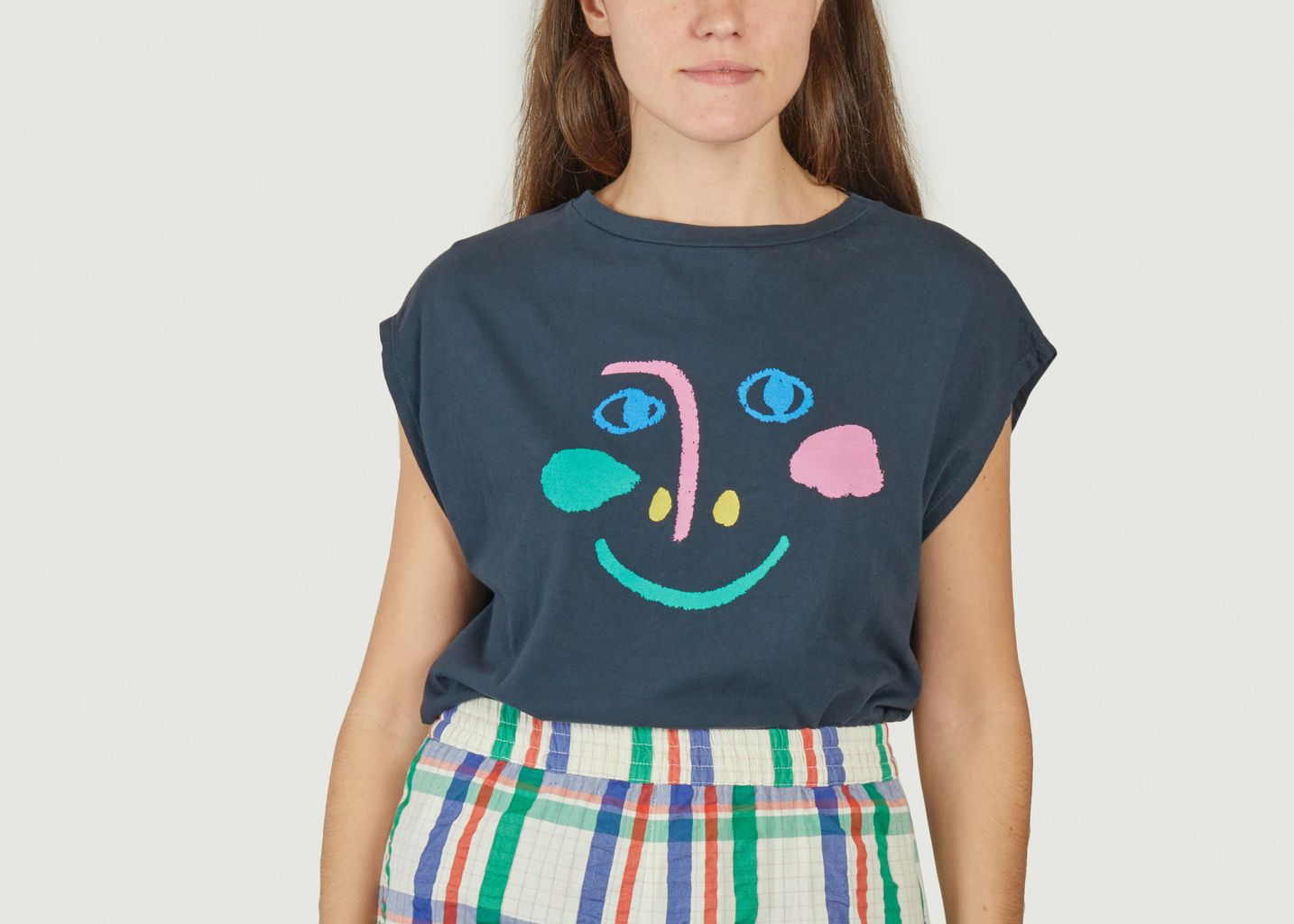 Smilling Mask Loose T-Shirt - Bobo Choses