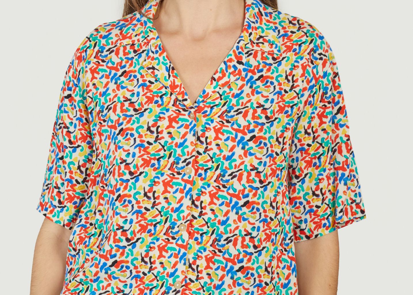 Chemise fluide noire imprimé floral femme | Chris