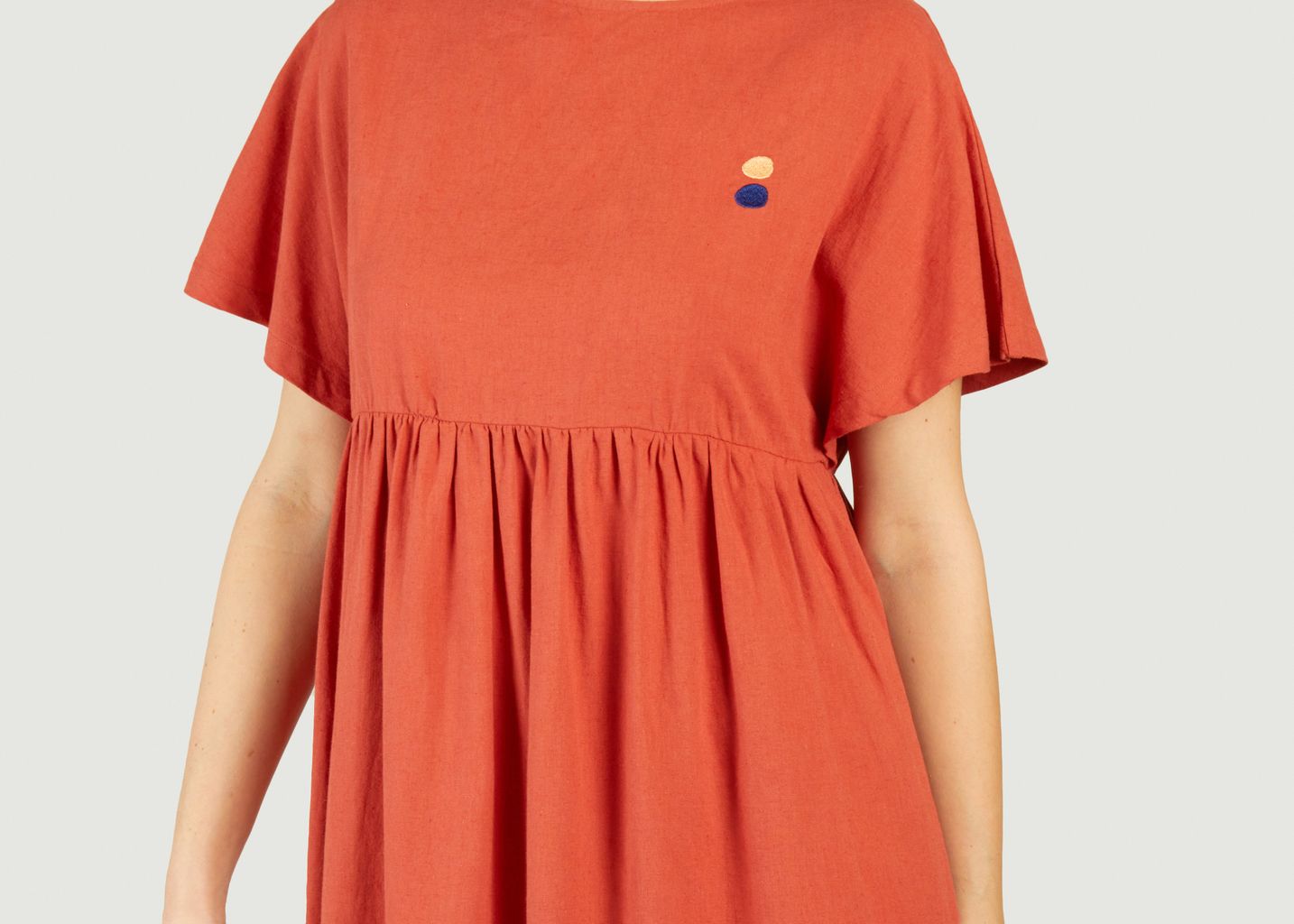 Fitted short-sleeved dress - Bobo Choses