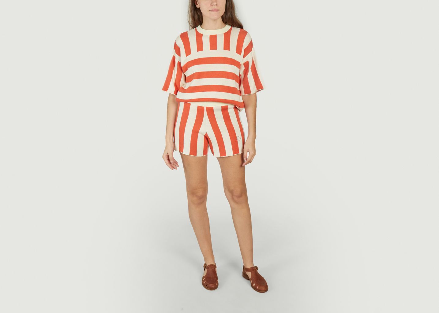 Striped Knitted Short - Bobo Choses