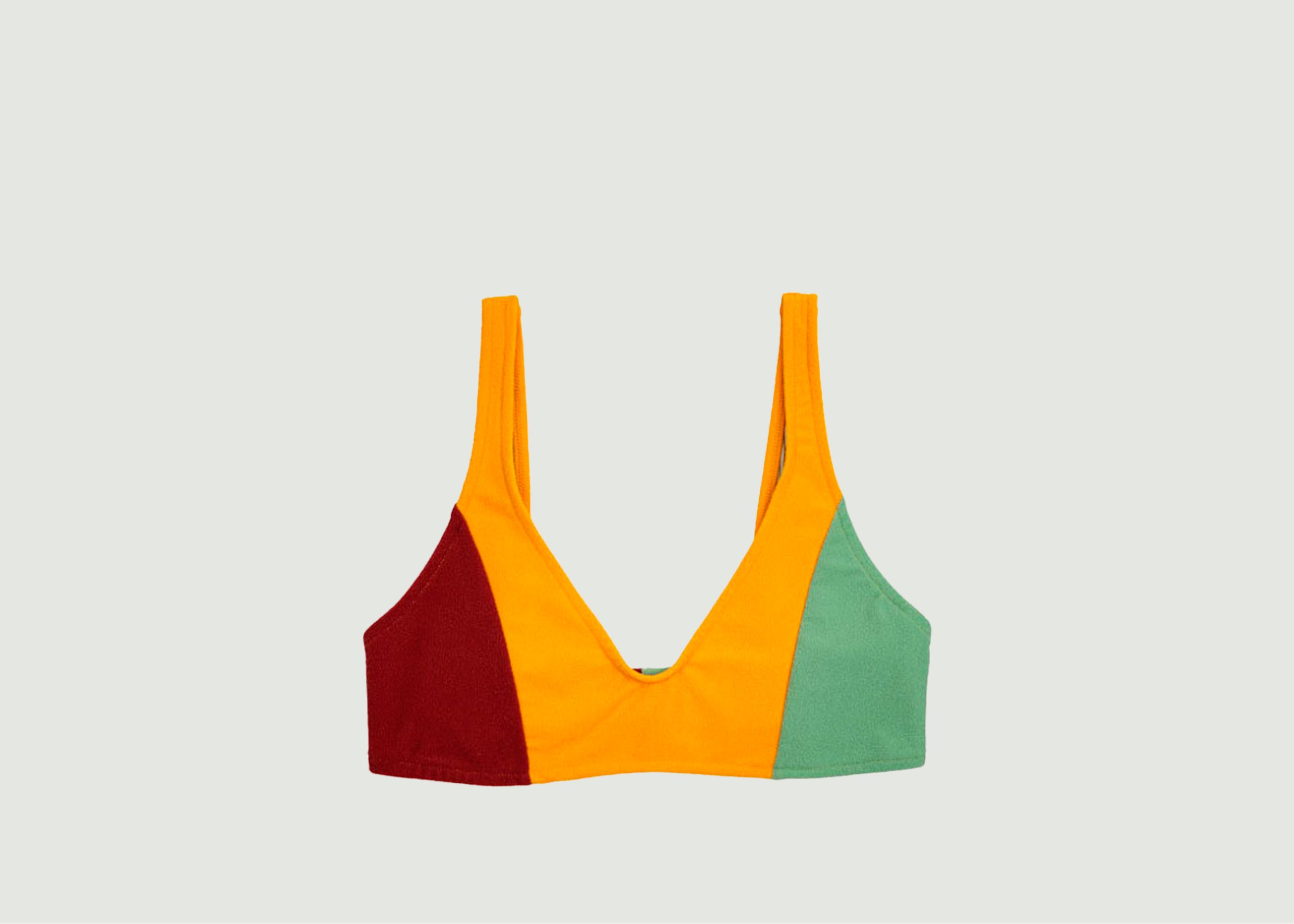 Color Block Terry Bikini-Oberteil - Bobo Choses