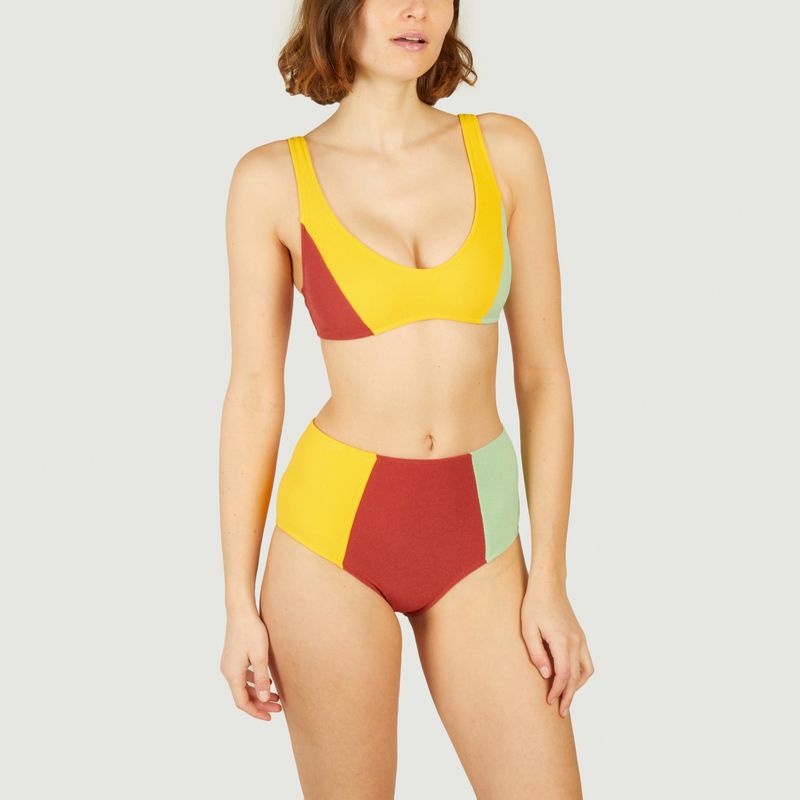 Color Block Terry Bikini Top - Bobo Choses