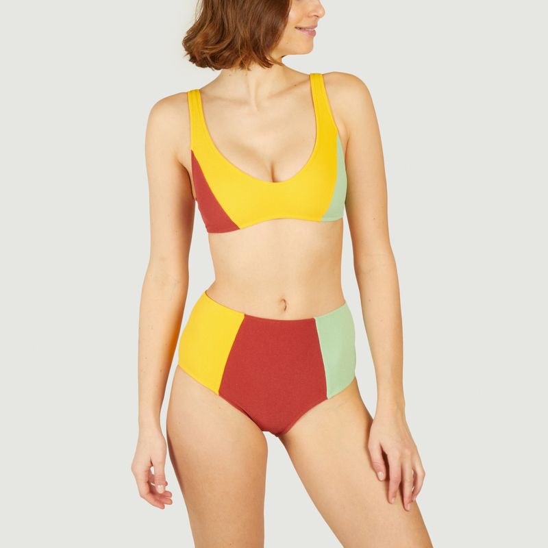 Color Block Terry Bikini Bottom - Bobo Choses