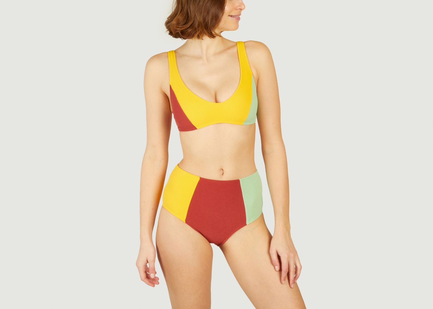 Color Block Terry Bikini Bottom - Bobo Choses