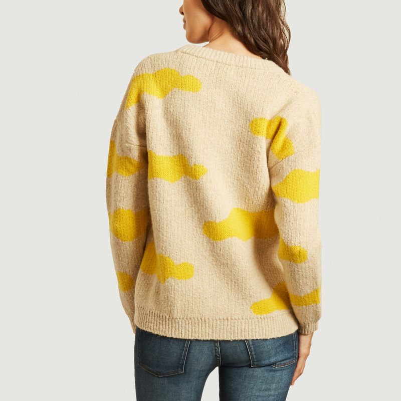 Cardigan maille jacquard motif nuages - Bobo Choses