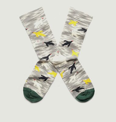 Chaussettes Oiseaux Mimosa