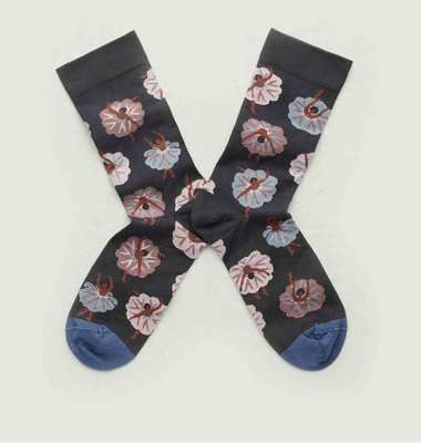 Chaussettes à motif danseuses avec pointe contrastée