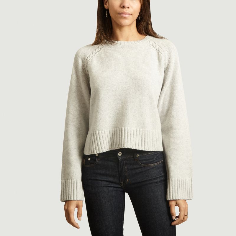 Pull Alvia coupe cropped manches torsadées - By Malene Birger
