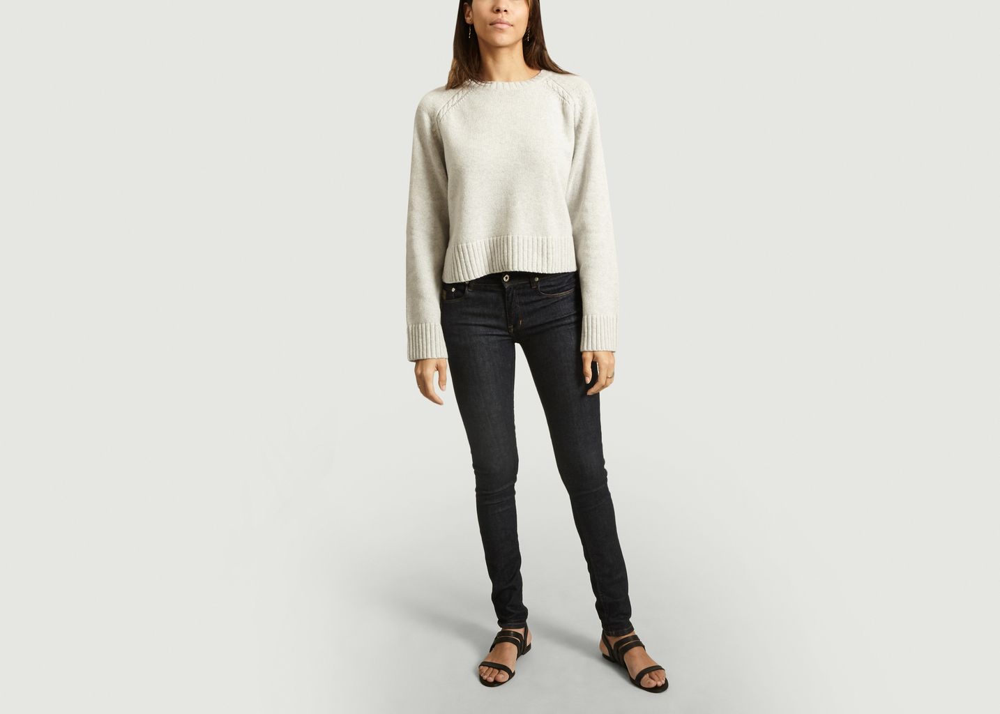 Pull Alvia coupe cropped manches torsadées - By Malene Birger