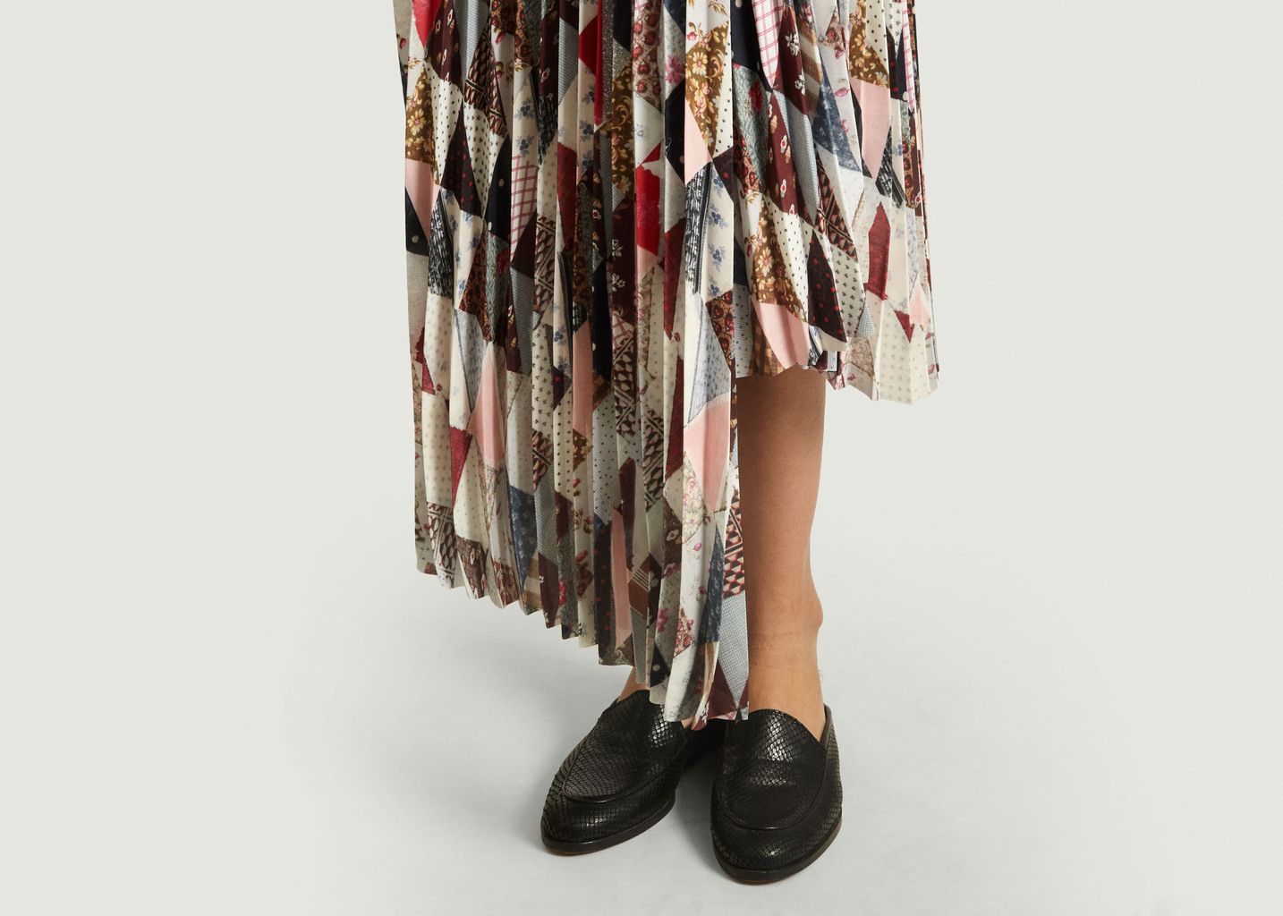 Piza patchwork print pleated skirt - By Malene Birger