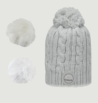 Bonnet Creamy Gin Avec 3 Pompons