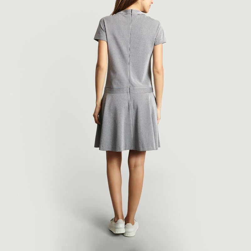 Striped Lace-up Dress - Cacharel